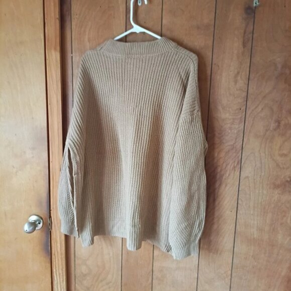Andree By Unit Plus Size Women's Brown Oversized Sleeves Sweater size 2X NWT - Picture 4 of 4